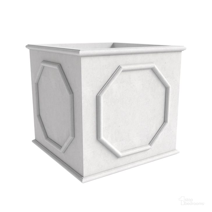 The appearance of Sprout Cubic 21.7 Inch Fiber Stone Cube Planter In White designed by LeisureMod in the modern / contemporary interior design. This white piece of furniture  was selected by 1StopBedrooms from Sprout Collection to add a touch of cosiness and style into your home. Sku: SP22W. Material: Stone. Product Type: Planter. Image1