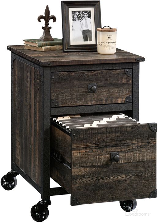 The appearance of Steel River File Pedestal In Carbon Oak designed by Sauder in the country / farmhouse interior design. This carbon oak piece of furniture  was selected by 1StopBedrooms from Steel River Collection to add a touch of cosiness and style into your home. Sku: 423974. Product Type: Pedestal. Material: Engineered Wood. Image1
