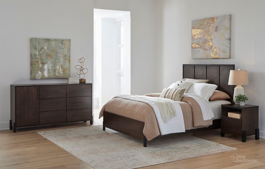 The appearance of Stephenson Nutmeg Panel Bedroom Set designed by Progressive Furniture in the transitional interior design. This brown piece of furniture  was selected by 1StopBedrooms from Stephenson Collection to add a touch of cosiness and style into your home. Sku: B113-36;B113-78;B113-43. Product Type: Bedroom Set. Bed Size: Queen. Material: Rubberwood. Image1