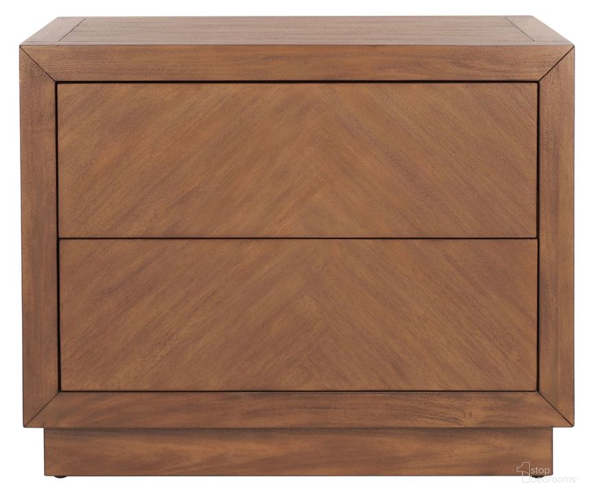 The appearance of Steve 2 Drawer Wood Nightstand In Brown designed by Safavieh Couture in the modern / contemporary interior design. This brown piece of furniture  was selected by 1StopBedrooms from Steve Collection to add a touch of cosiness and style into your home. Sku: SFV7700A. Material: Wood. Product Type: Nightstand. Image1