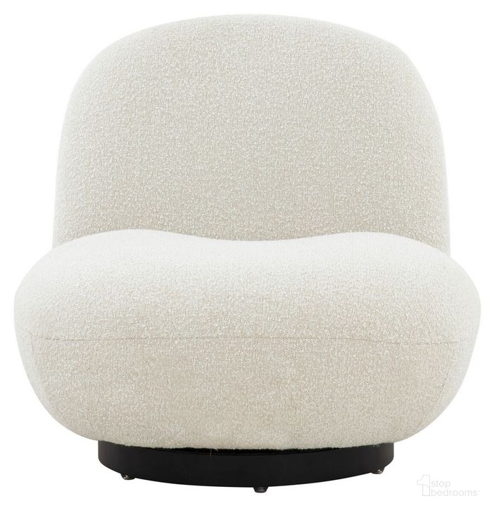 The appearance of Stevie Boucle Accent Chair In Ivory designed by Safavieh Couture in the modern / contemporary interior design. This ivory piece of furniture  was selected by 1StopBedrooms from Stevie Collection to add a touch of cosiness and style into your home. Sku: SFV4767A. Material: Wood. Product Type: Accent Chair. Image1