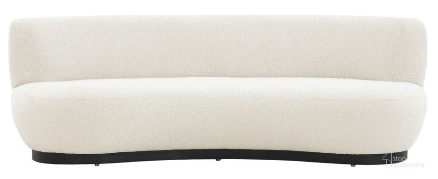 The appearance of Stevie Boucle Curved Back Sofa In Ivory designed by Safavieh Couture in the modern / contemporary interior design. This ivory piece of furniture  was selected by 1StopBedrooms from Stevie Collection to add a touch of cosiness and style into your home. Sku: SFV4766A. Material: Wood. Product Type: Sofa. Image1
