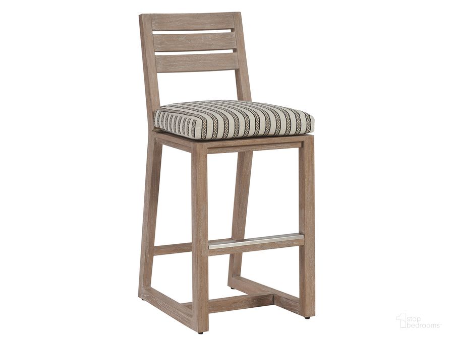 The appearance of Stillwater Cove Bar Stool designed by Tommy Bahama in the modern / contemporary interior design. This  piece of furniture  was selected by 1StopBedrooms from Stillwater Cove Collection to add a touch of cosiness and style into your home. Sku: 01-3450-16-40. Product Type: Outdoor Bar Furniture. Image1