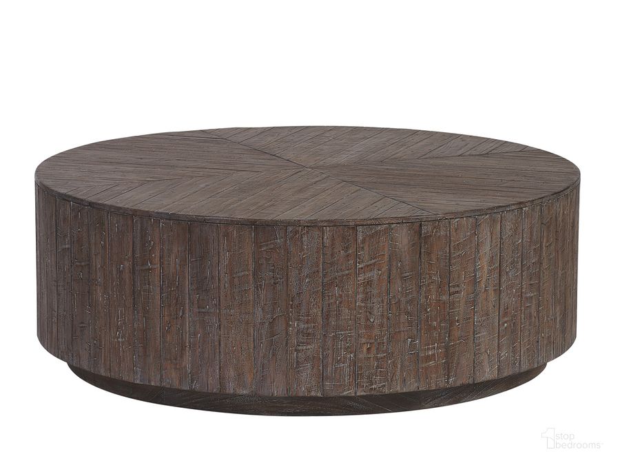 The appearance of Stillwater Cove Round Cocktail Table designed by Tommy Bahama in the modern / contemporary interior design. This taupe piece of furniture  was selected by 1StopBedrooms from Stillwater Cove Collection to add a touch of cosiness and style into your home. Sku: 01-3450-943. Product Type: Outdoor Table. Image1