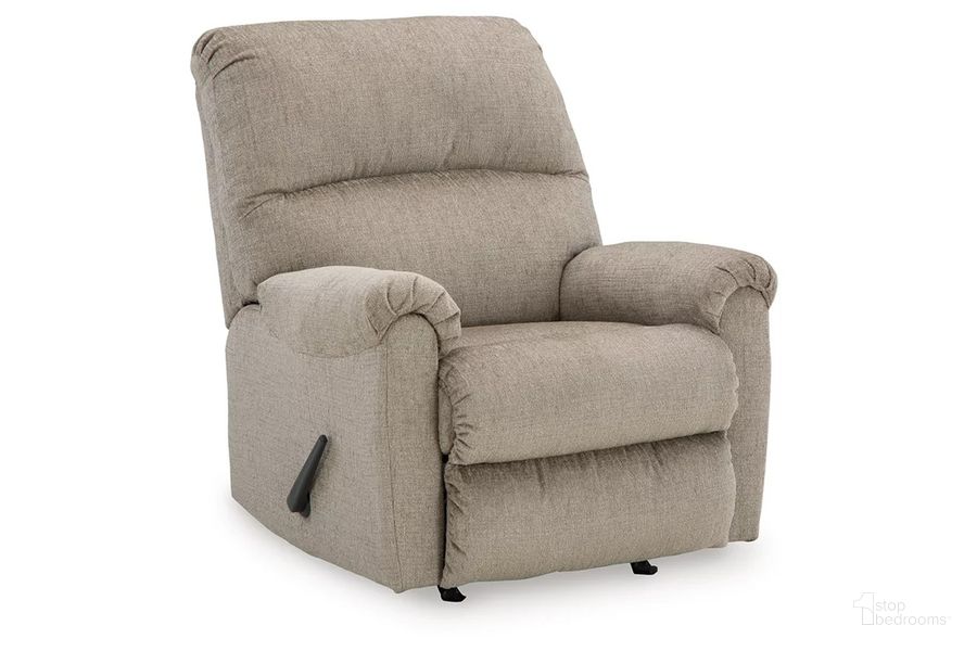 The appearance of Stonemeade Recliner In Taupe designed by Signature Design by Ashley in the modern / contemporary interior design. This taupe piece of furniture  was selected by 1StopBedrooms from Stonemeade Collection to add a touch of cosiness and style into your home. Sku: 5950425. Material: Fabric. Product Type: Recliner. Image1