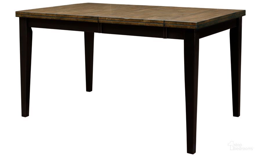 The appearance of Stormy Ridge Dinette Table In Chickory Black designed by A-America in the transitional interior design. This black piece of furniture  was selected by 1StopBedrooms from Stormy Ridge Collection to add a touch of cosiness and style into your home. Sku: STOBL601B;STOBL601T. Table Base Style: Legs. Table Top Shape: Square. Product Type: Dining Table. Material: Rubberwood. Image1