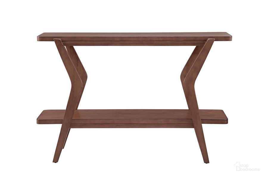 The appearance of Stratton Console Table In Brown designed by Bassett Mirror Company in the traditional interior design. This brown piece of furniture  was selected by 1StopBedrooms from Stratton Collection to add a touch of cosiness and style into your home. Sku: 3196-LR-400. Material: Wood. Product Type: Console Table. Image1