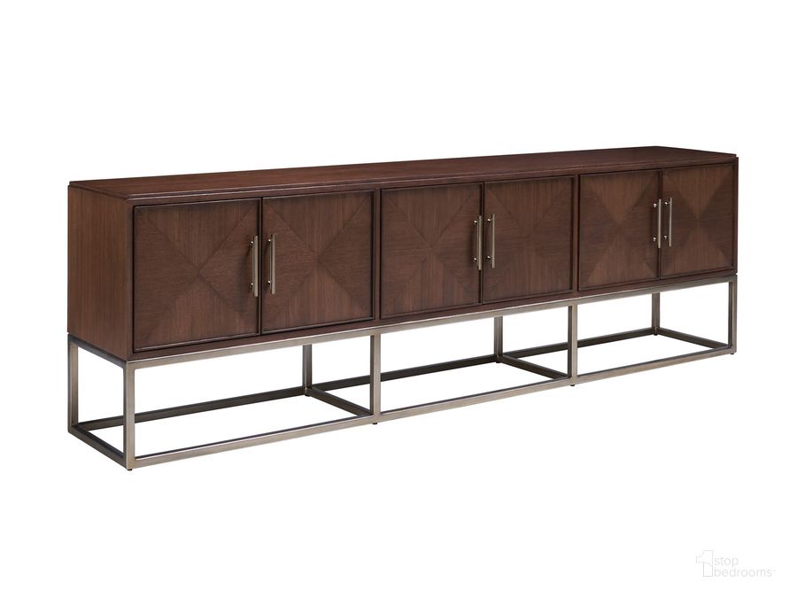 The appearance of Studio Designs Cameron Long Media Console designed by Sligh in the modern / contemporary interior design. This brown piece of furniture  was selected by 1StopBedrooms from Studio Designs Collection to add a touch of cosiness and style into your home. Sku: 01-0104-661. Product Type: Media Console. Image1