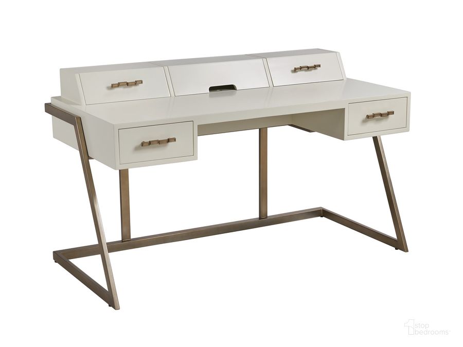 The appearance of Studio Designs Langley Writing Desk designed by Sligh in the modern / contemporary interior design. This white piece of furniture  was selected by 1StopBedrooms from Studio Designs Collection to add a touch of cosiness and style into your home. Sku: 01-0105-410. Product Type: Writing Desk. Image1