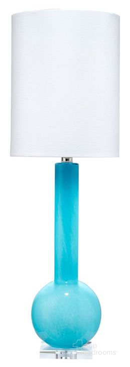 The appearance of Studio Table Lamp designed by Jamie Young Company in the transitional interior design. This blue piece of furniture  was selected by 1StopBedrooms from Studio Collection to add a touch of cosiness and style into your home. Sku: 9STUDPBD131T. Material: Glass. Product Type: Table Lamp. Image1