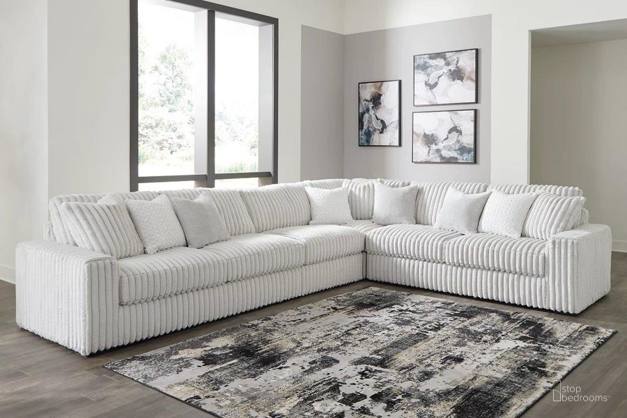 The appearance of Steeple Rise Alloy Sectional Set 0qd24582482c designed by Harbour Home in the modern / contemporary interior design. This alloy piece of furniture  was selected by 1StopBedrooms from Steeple Rise Collection to add a touch of cosiness and style into your home. Sku: 2590366;2590346;2590377;2590367. Material: Fabric. Product Type: Sectional.