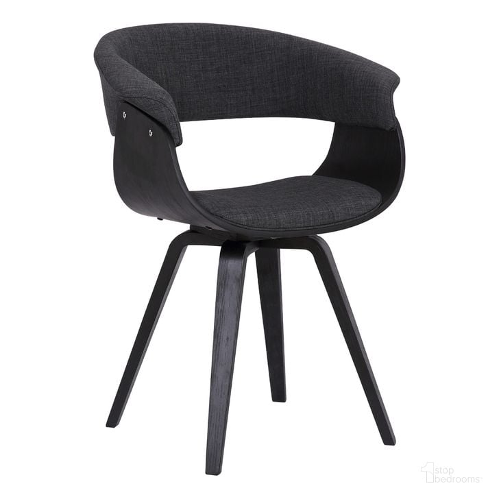 The appearance of Summer Contemporary Dining Chair In Black Brush Wood Finish and Charcoal Fabric designed by Armen Living in the modern / contemporary interior design. This charcoal piece of furniture  was selected by 1StopBedrooms from Summer Collection to add a touch of cosiness and style into your home. Sku: LCSUCHBLCH. Material: Fabric. Product Type: Dining Chair. Image1