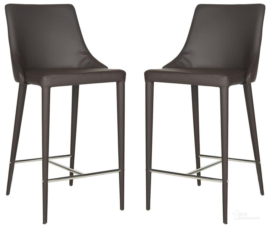 The appearance of Summerset Brown and Chrome Counter Stool Set of 2 designed by Safavieh in the modern / contemporary interior design. This brown piece of furniture  was selected by 1StopBedrooms from Summerset Collection to add a touch of cosiness and style into your home. Sku: FOX2017D-SET2. Product Type: Barstool. Material: Iron. Image1