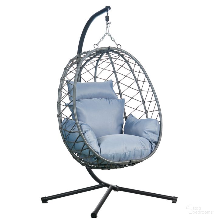The appearance of Summit Outdoor Single Person Egg Swing Chair In Charcoal designed by LeisureMod in the transitional interior design. This charcoal piece of furniture  was selected by 1StopBedrooms from Summit Collection to add a touch of cosiness and style into your home. Sku: SSCGR-35CH. Material: Polyester. Product Type: Outdoor Chair. Image1