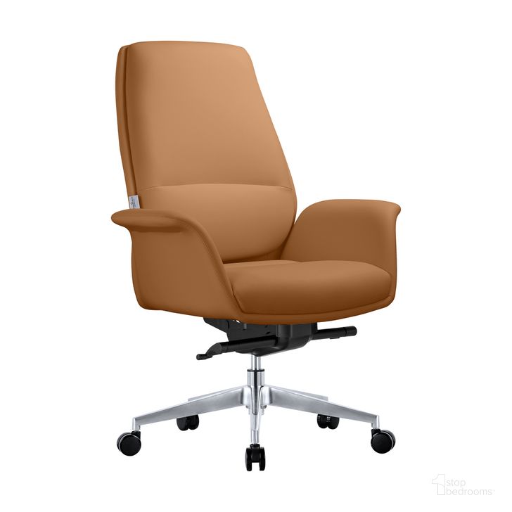 The appearance of Summit Series Office Chair In Acorn Brownleather designed by LeisureMod in the modern / contemporary interior design. This brown piece of furniture  was selected by 1StopBedrooms from Summit Collection to add a touch of cosiness and style into your home. Sku: SO21LBRL. Material: Leather. Product Type: Office Chair. Image1