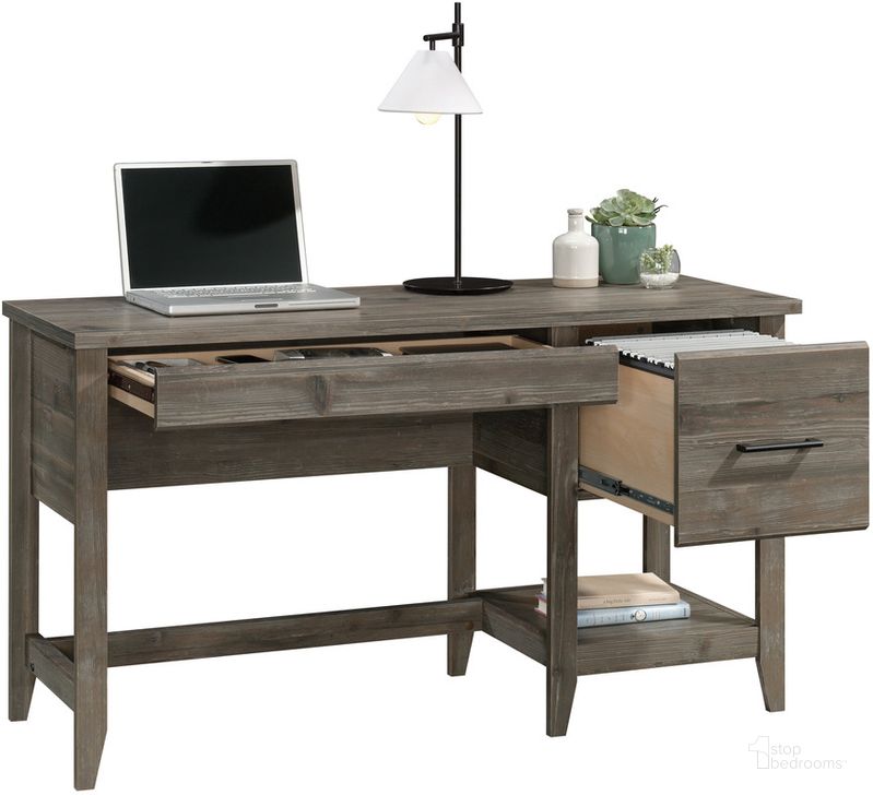 The appearance of Summit Station Desk In Pebble Pine designed by Sauder in the transitional interior design. This pebble pine piece of furniture  was selected by 1StopBedrooms from Summit Station Collection to add a touch of cosiness and style into your home. Sku: 429320. Product Type: Desk. Material: Engineered Wood. Image1