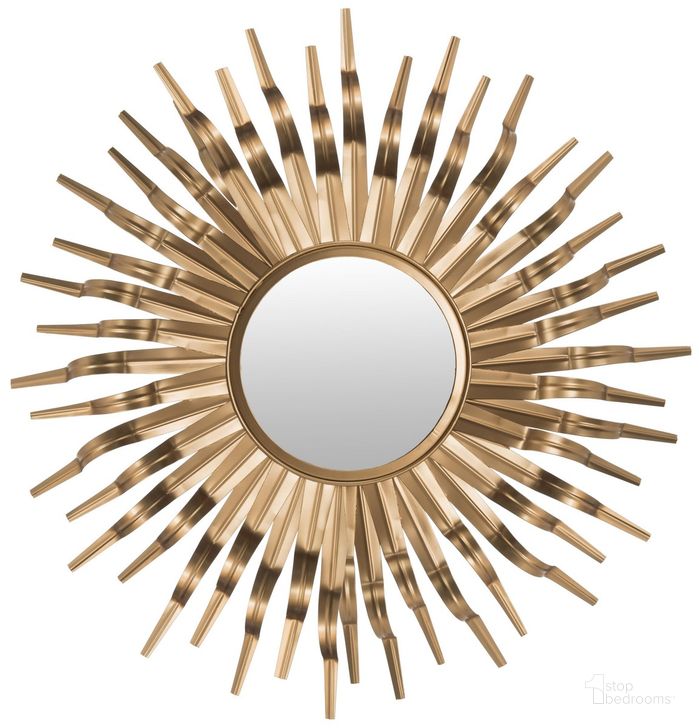 The appearance of Sun Mirror MIR3007B designed by Safavieh in the modern / contemporary interior design. This gold piece of furniture  was selected by 1StopBedrooms from Sun Collection to add a touch of cosiness and style into your home. Sku: MIR3007B. Product Type: Mirror. Material: Iron. Image1