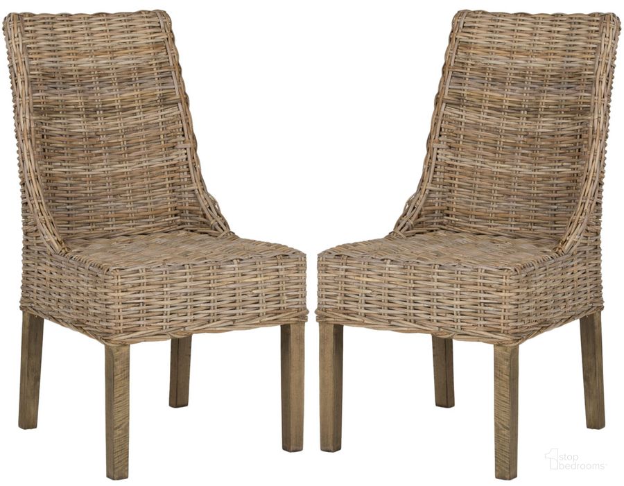 The appearance of Suncoast Natural Rattan Arm Chair Set of 2 designed by Safavieh in the traditional interior design. This natural piece of furniture  was selected by 1StopBedrooms from Suncoast Collection to add a touch of cosiness and style into your home. Sku: FOX6503B-SET2. Product Type: Dining Chair. Material: Rattan. Image1