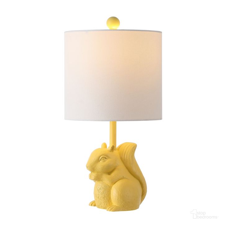 The appearance of Sunny Squirrel Lamp in Yellow designed by Safavieh in the coastal interior design. This yellow piece of furniture  was selected by 1StopBedrooms from Sunny Collection to add a touch of cosiness and style into your home. Sku: KID4245F. Material: Ceramic. Product Type: Table Lamp. Image1