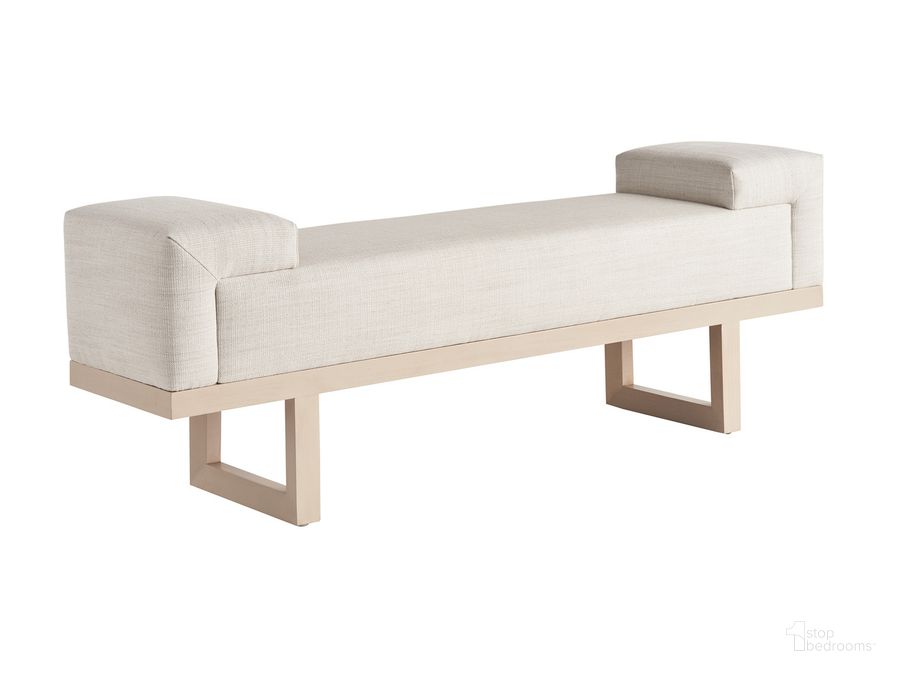 The appearance of Sunset Key Abbott Bench In Champagne designed by Tommy Bahama in the modern / contemporary interior design. This champagne piece of furniture  was selected by 1StopBedrooms from Sunset Key Collection to add a touch of cosiness and style into your home. Sku: 01-1620-25-40. Product Type: Bench. Image1