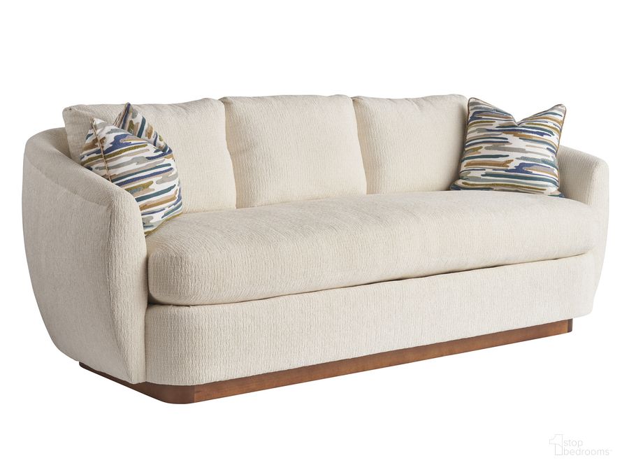 The appearance of Sunset Key Gossner Sofa In Champagne designed by Tommy Bahama in the modern / contemporary interior design. This champagne piece of furniture  was selected by 1StopBedrooms from Sunset Key Collection to add a touch of cosiness and style into your home. Sku: 01-7471-33-41. Product Type: Sofa. Image1