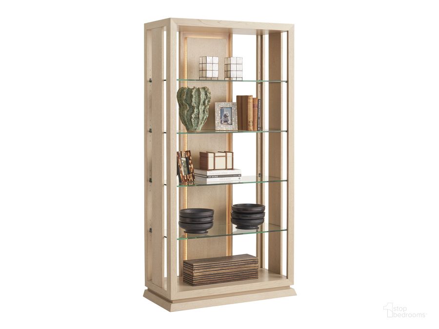 The appearance of Sunset Key Lancaster Bookcase In Sand designed by Tommy Bahama in the modern / contemporary interior design. This sand piece of furniture  was selected by 1StopBedrooms from Sunset Key Collection to add a touch of cosiness and style into your home. Sku: 01-0578-991. Material: Wood. Product Type: Bookcase. Image1