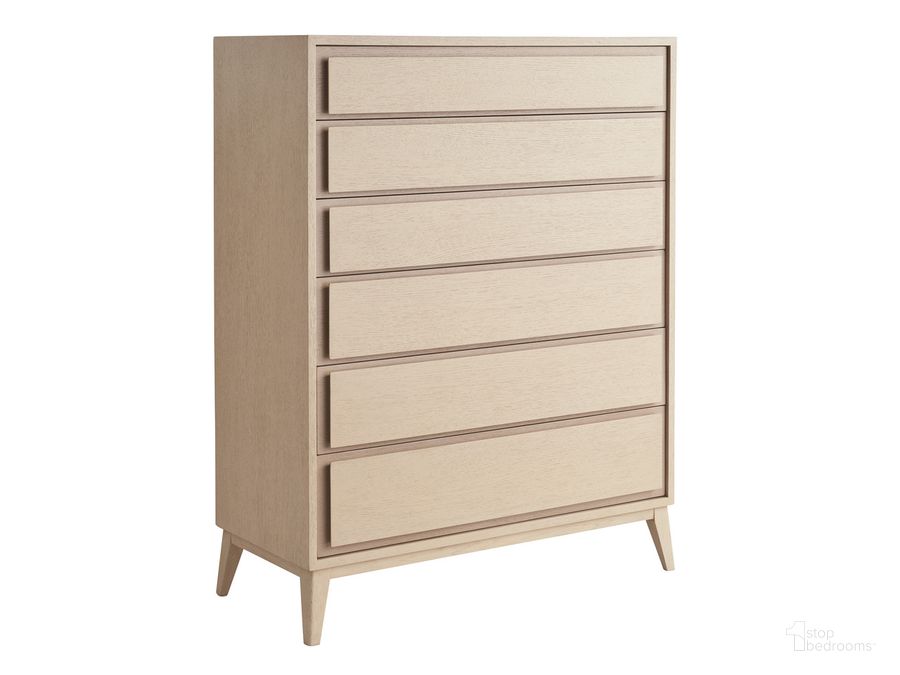 The appearance of Sunset Key Mason Chest In Sand designed by Tommy Bahama in the modern / contemporary interior design. This sand piece of furniture  was selected by 1StopBedrooms from Sunset Key Collection to add a touch of cosiness and style into your home. Sku: 01-0578-307. Material: Wood. Product Type: Chest. Image1