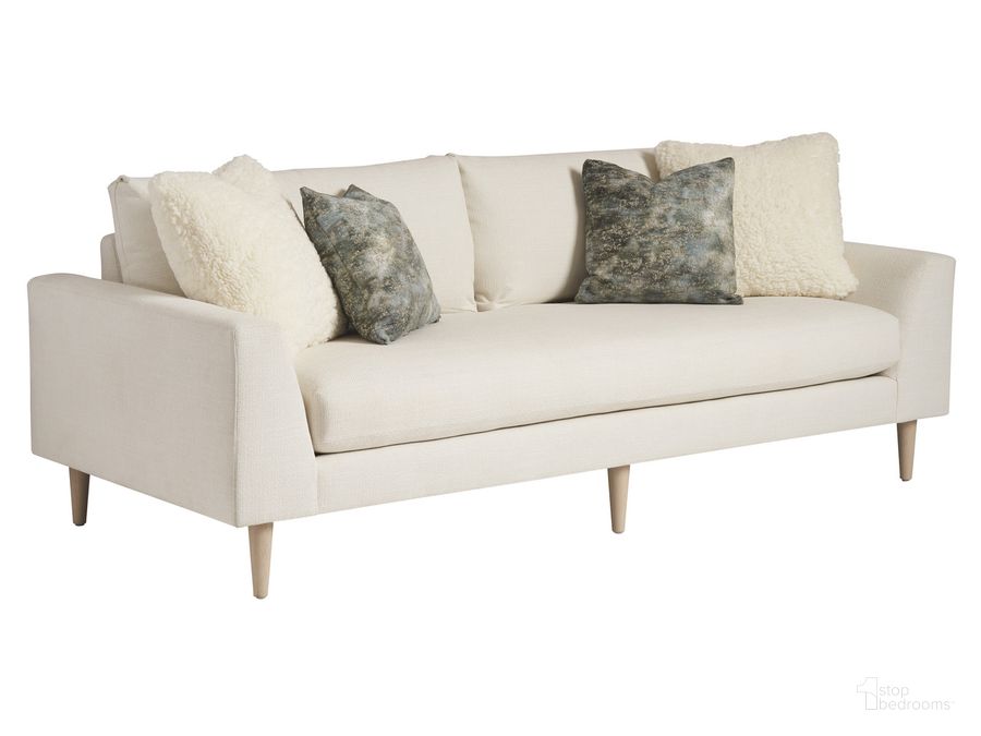 The appearance of Sunset Key Roswell Sofa In Champagne designed by Tommy Bahama in the modern / contemporary interior design. This champagne piece of furniture  was selected by 1StopBedrooms from Sunset Key Collection to add a touch of cosiness and style into your home. Sku: 01-7225-33-40. Product Type: Sofa. Image1
