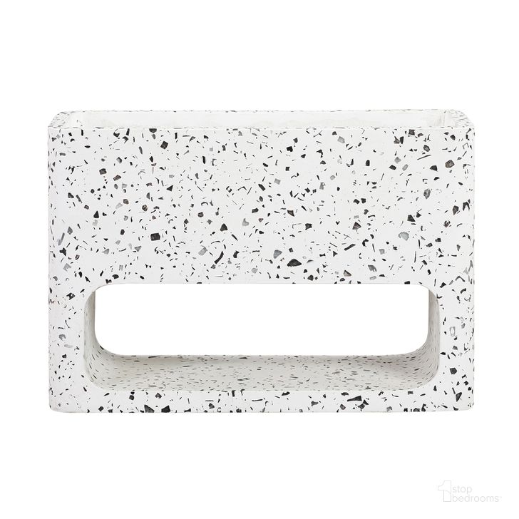 The appearance of Sunstone Indoor or Outdoor Planter In Terrazzo Concrete designed by Armen Living in the modern / contemporary interior design. This black piece of furniture  was selected by 1StopBedrooms from Sunstone Collection to add a touch of cosiness and style into your home. Sku: LCSEPLGRTR. Product Type: Planter. Material: Concrete. Image1