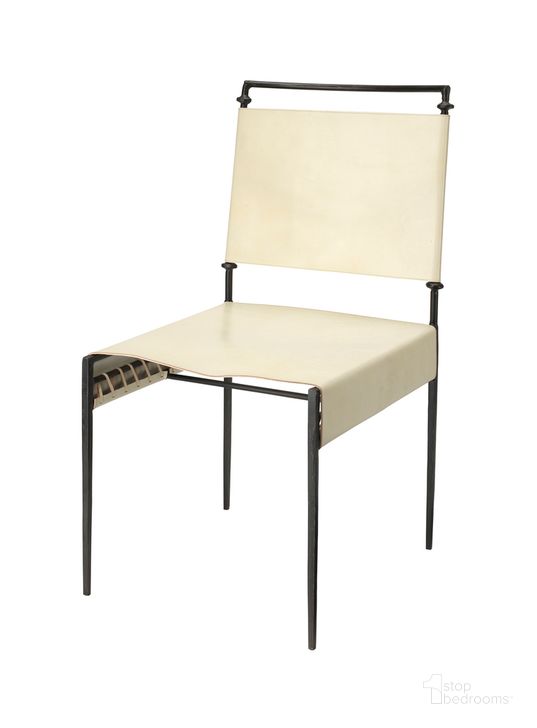 The appearance of Sweetwater Dining Chair In White designed by Jamie Young Company in the modern / contemporary interior design. This white piece of furniture  was selected by 1StopBedrooms from Sweetwater Collection to add a touch of cosiness and style into your home. Sku: 20SWEE-DCWH. Material: Leather. Product Type: Dining Chair. Image1