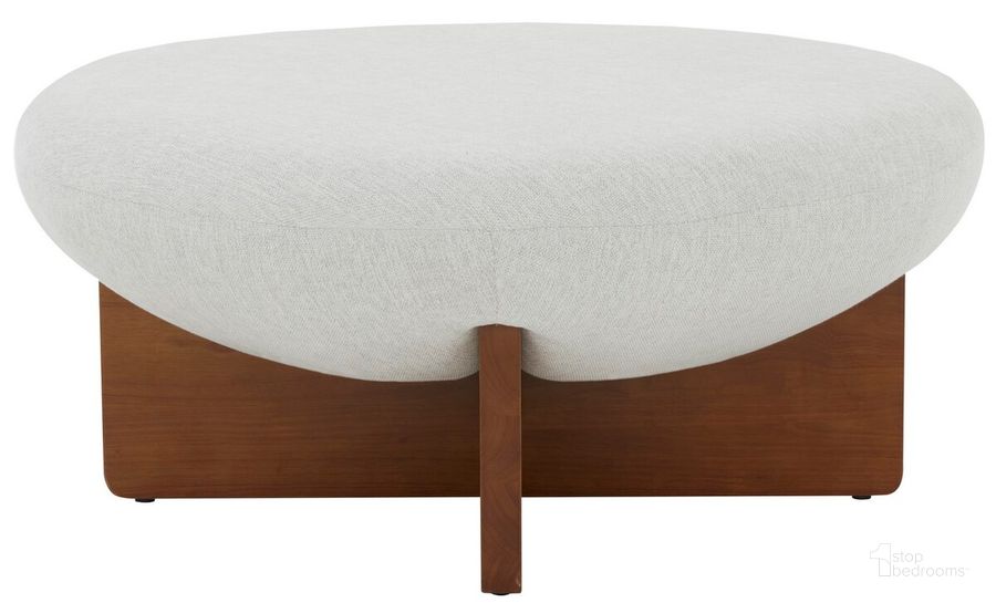 The appearance of Tailor Round Linen Ottoman In Taupe/Brown designed by Safavieh Couture in the modern / contemporary interior design. This taupe/brown piece of furniture  was selected by 1StopBedrooms from Tailor Collection to add a touch of cosiness and style into your home. Sku: SFV5052A. Product Type: Ottoman. Material: Plywood. Image1