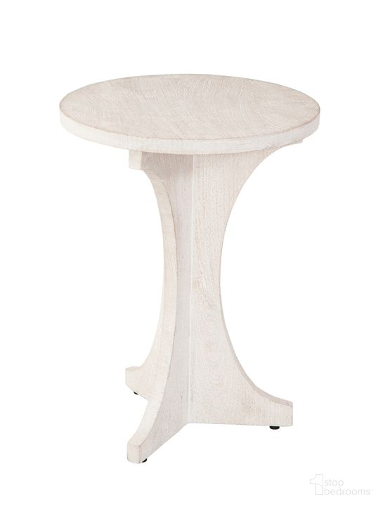 The appearance of Tait Accent Table In White designed by Bassett Mirror Company in the coastal interior design. This white piece of furniture  was selected by 1StopBedrooms from  to add a touch of cosiness and style into your home. Sku: 7082-LR-223. Material: Wood. Product Type: Accent Table. Image1