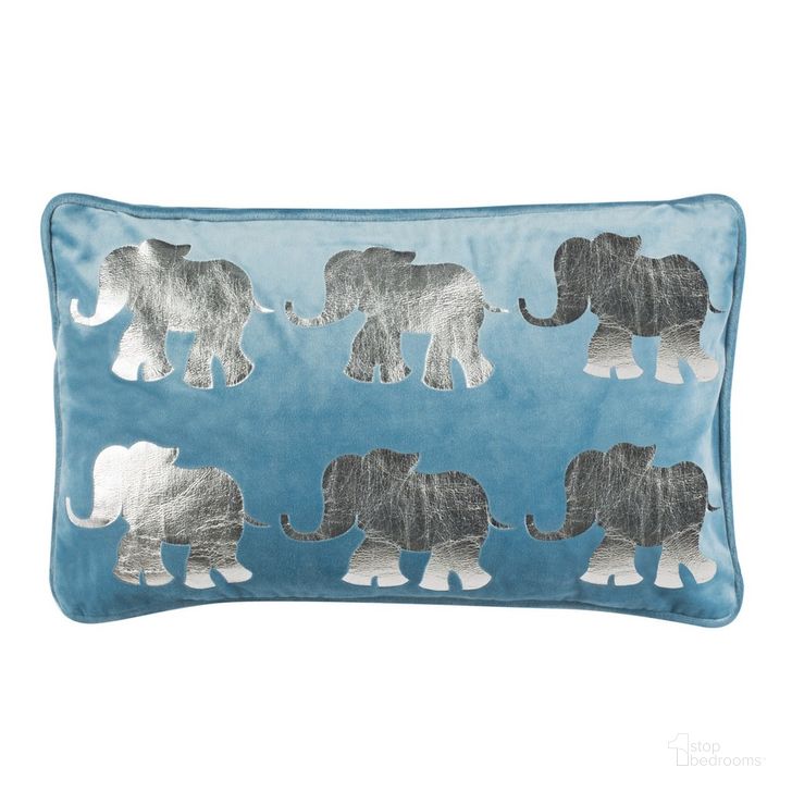 The appearance of Talin Elephant Pillow PLS7063A-1220 designed by Safavieh in the modern / contemporary interior design. This silver and blue piece of furniture  was selected by 1StopBedrooms from Talin Collection to add a touch of cosiness and style into your home. Sku: PLS7063A-1220. Material: Polyester. Product Type: Pillows and Throw. Image1