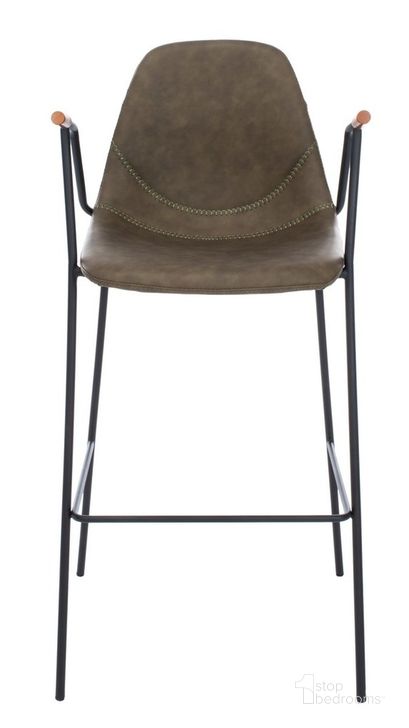 The appearance of Tanner Olive Mid Century Barstool designed by Safavieh in the modern / contemporary interior design. This olive piece of furniture  was selected by 1StopBedrooms from Safavieh DSK Collection to add a touch of cosiness and style into your home. Sku: BST3001B. Product Type: Barstool. Material: Iron. Image1