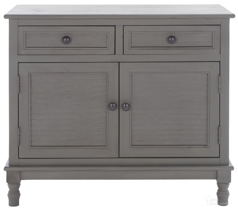 The appearance of Tate 2Drw 2 Door Sideboard in Distressed Grey designed by Safavieh in the modern / contemporary interior design. This distressed grey piece of furniture  was selected by 1StopBedrooms from Tate Collection to add a touch of cosiness and style into your home. Sku: CNS5721C. Material: Wood. Product Type: Side Board. Image1