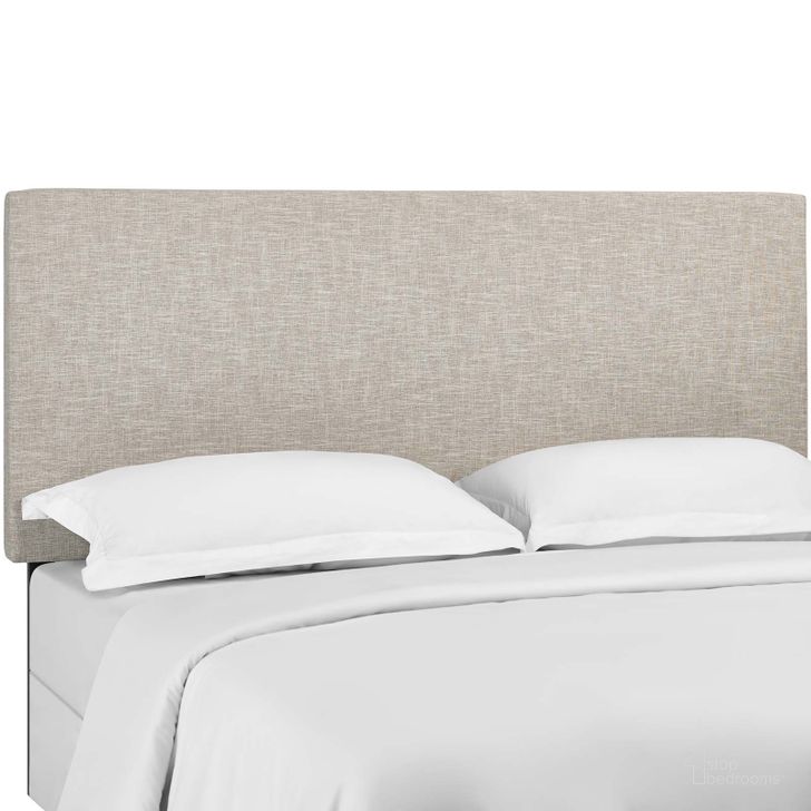The appearance of Taylor Beige Full / Queen Upholstered Linen Fabric Headboard designed by Modway in the modern / contemporary interior design. This beige piece of furniture  was selected by 1StopBedrooms from Taylor Collection to add a touch of cosiness and style into your home. Sku: MOD-5880-BEI. Material: Fabric. Product Type: Headboard. Bed Size: Queen. Image1