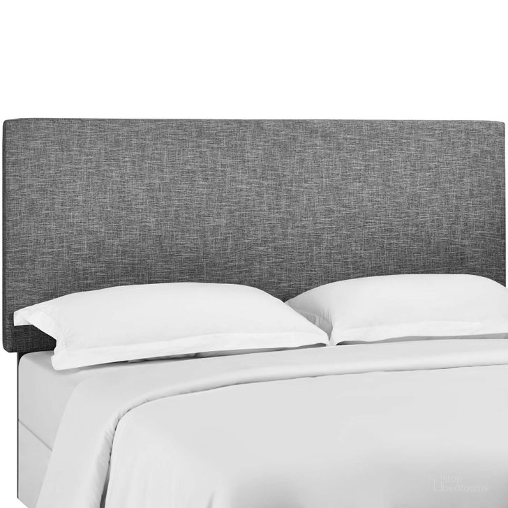 The appearance of Taylor Light Gray Full / Queen Upholstered Linen Fabric Headboard designed by Modway in the modern / contemporary interior design. This light gray piece of furniture  was selected by 1StopBedrooms from Taylor Collection to add a touch of cosiness and style into your home. Sku: MOD-5880-LGR. Material: Fabric. Product Type: Headboard. Bed Size: Queen. Image1