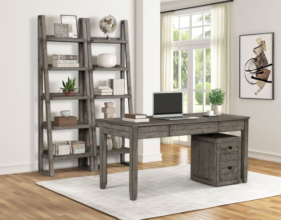 The appearance of Tempe Grey Stone 65 Inch Home Office Set designed by Parker House in the transitional interior design. This gray piece of furniture  was selected by 1StopBedrooms from Tempe Collection to add a touch of cosiness and style into your home. Sku: TEM#363D-GST;TEM#375-GST. Product Type: Home Office Set. Material: Pine. Image1