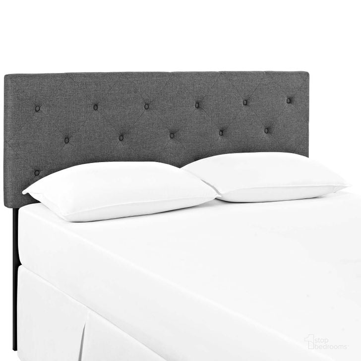 The appearance of Terisa Gray King Upholstered Fabric Headboard designed by Modway in the modern / contemporary interior design. This gray piece of furniture  was selected by 1StopBedrooms from Terisa Collection to add a touch of cosiness and style into your home. Sku: MOD-5372-GRY. Material: Wood. Product Type: Headboard. Bed Size: King. Image1