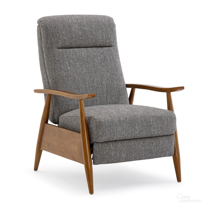 The appearance of Terni Performance Fabric Wood Arm Push Back Recliner In Ash Gray designed by Comfort Pointe in the modern / contemporary interior design. This ash gray piece of furniture  was selected by 1StopBedrooms from Terni Collection to add a touch of cosiness and style into your home. Sku: 8022PF-27. Product Type: Recliner. Material: Plywood. Image1