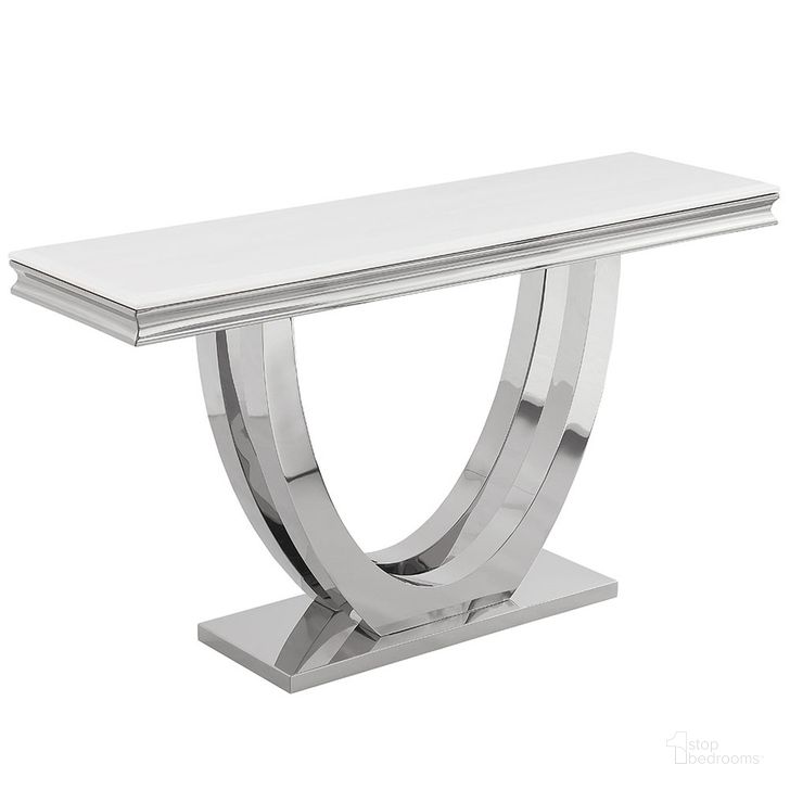 The appearance of Terracotta Rectangle Faux Marble Console Table In Silver designed by Best Master Furniture in the modern / contemporary interior design. This silver piece of furniture  was selected by 1StopBedrooms from Terracotta Collection to add a touch of cosiness and style into your home. Sku: T8403SS. Material: Marble. Product Type: Console Table. Image1