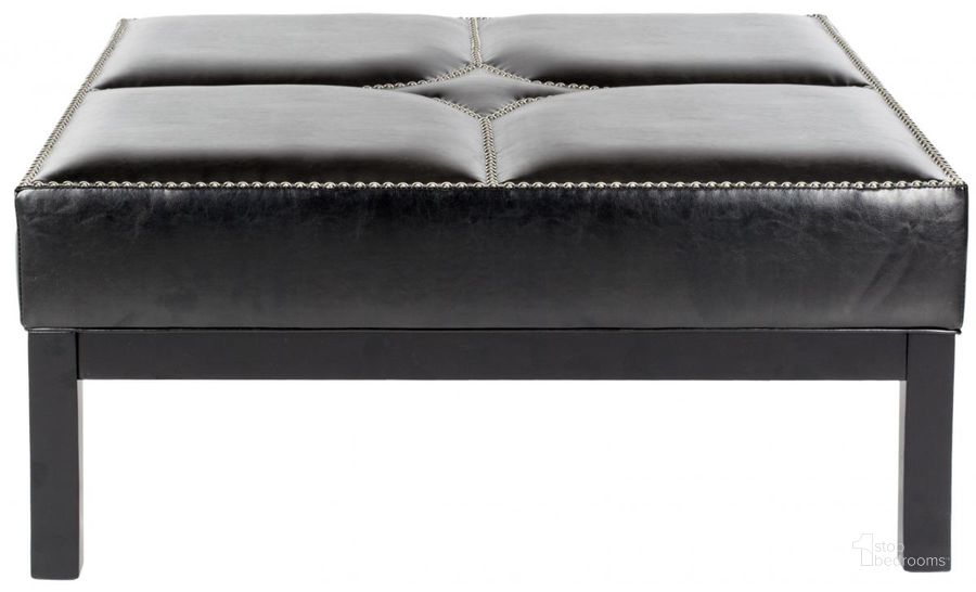 The appearance of Terrence Black Cocktail Ottoman designed by Safavieh in the modern / contemporary interior design. This black piece of furniture  was selected by 1StopBedrooms from Terrence Collection to add a touch of cosiness and style into your home. Sku: MCR4644A. Product Type: Ottoman. Material: Stainless Steel. Image1