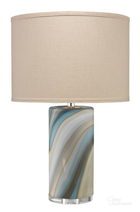 The appearance of Terrene Table Lamp in Grey Swirl with Classic Drum Shade in Stone Linen designed by Jamie Young Company in the coastal interior design. This grey piece of furniture  was selected by 1StopBedrooms from Terrene Collection to add a touch of cosiness and style into your home. Sku: 9TERRGR235C. Material: Stone. Product Type: Table Lamp. Image1
