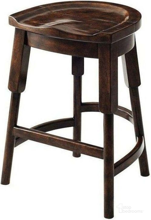 The appearance of The English Inn Stool designed by Theodore Alexander in the transitional interior design. This  piece of furniture  was selected by 1StopBedrooms from Theodore Alexander Collection to add a touch of cosiness and style into your home. Sku: 4400-237. Product Type: Barstool. Image1