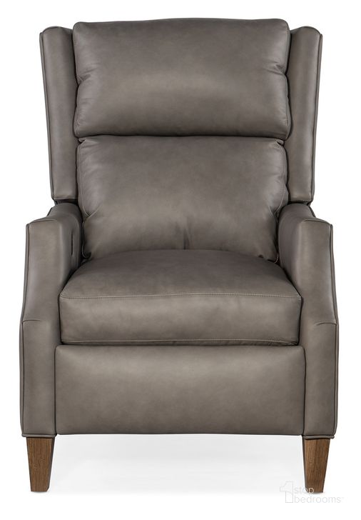 The appearance of Thomas Recliner In Gray designed by Hooker in the transitional interior design. This gray piece of furniture  was selected by 1StopBedrooms from Thomas Collection to add a touch of cosiness and style into your home. Sku: BYX-3156980013-91. Material: Leather. Product Type: Recliner. Image1