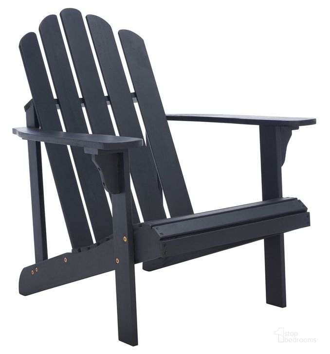 The appearance of Topher Adirondack Chair in Black designed by Safavieh in the traditional interior design. This black piece of furniture  was selected by 1StopBedrooms from Topher Collection to add a touch of cosiness and style into your home. Sku: PAT7027D. Material: Wood. Product Type: Outdoor Chair. Image1