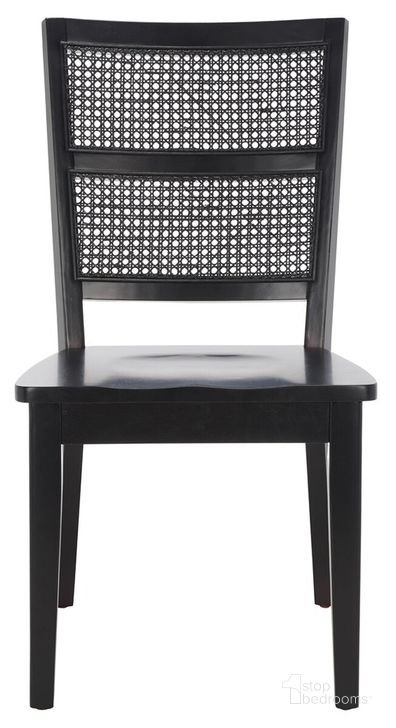 The appearance of Toril Dining Chair Set of 2 in Black DCH1013C-SET2 designed by Safavieh in the modern / contemporary interior design. This black piece of furniture  was selected by 1StopBedrooms from Toril Collection to add a touch of cosiness and style into your home. Sku: DCH1013C-SET2. Material: Wood. Product Type: Dining Chair. Image1