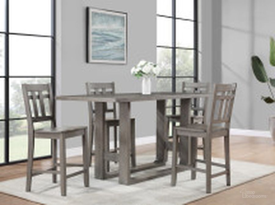 The appearance of Toscana 5Pc Dining Set In Gray designed by Steve Silver in the modern / contemporary interior design. This gray piece of furniture  was selected by 1StopBedrooms from Toscana Collection to add a touch of cosiness and style into your home. Sku: TS500PT;TS500CC;TS500CC. Product Type: Dining Room Set. Material: Rubberwood. Image1