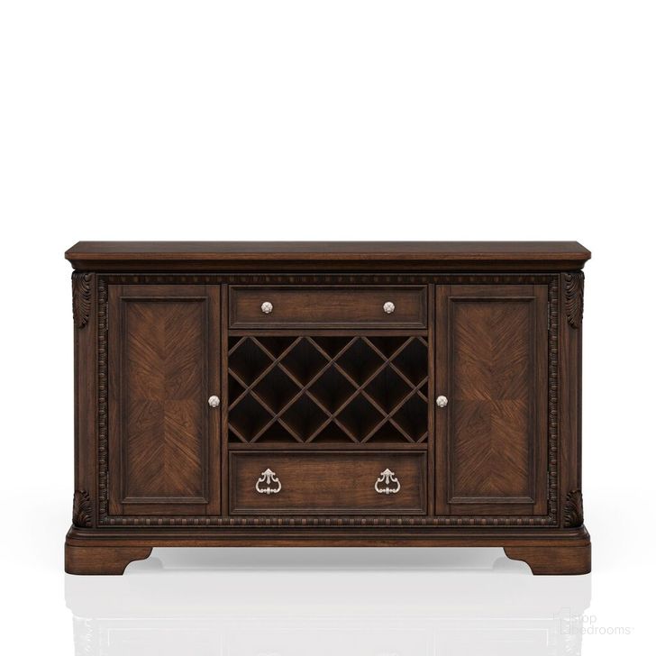 The appearance of Traditional Server in Cherry designed by Bernards in the traditional interior design. This cherry piece of furniture  was selected by 1StopBedrooms from Traditional Collection to add a touch of cosiness and style into your home. Sku: 1988-524. Material: Wood. Product Type: Server. Image1