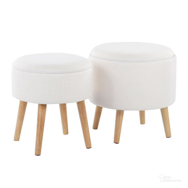 The appearance of Tray Storage Ottoman Set In Natural designed by Lumisource in the modern / contemporary interior design. This natural white piece of furniture  was selected by 1StopBedrooms from Tray Collection to add a touch of cosiness and style into your home. Sku: OT-STORNEST NACR. Material: Wood. Product Type: Ottoman. Image1